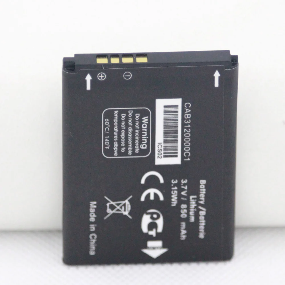 ISUNOO 850mah Phone Battery CAB3120000C1 for Alcatel CAB3120000C1 One Touch Mobile Replacement Battery