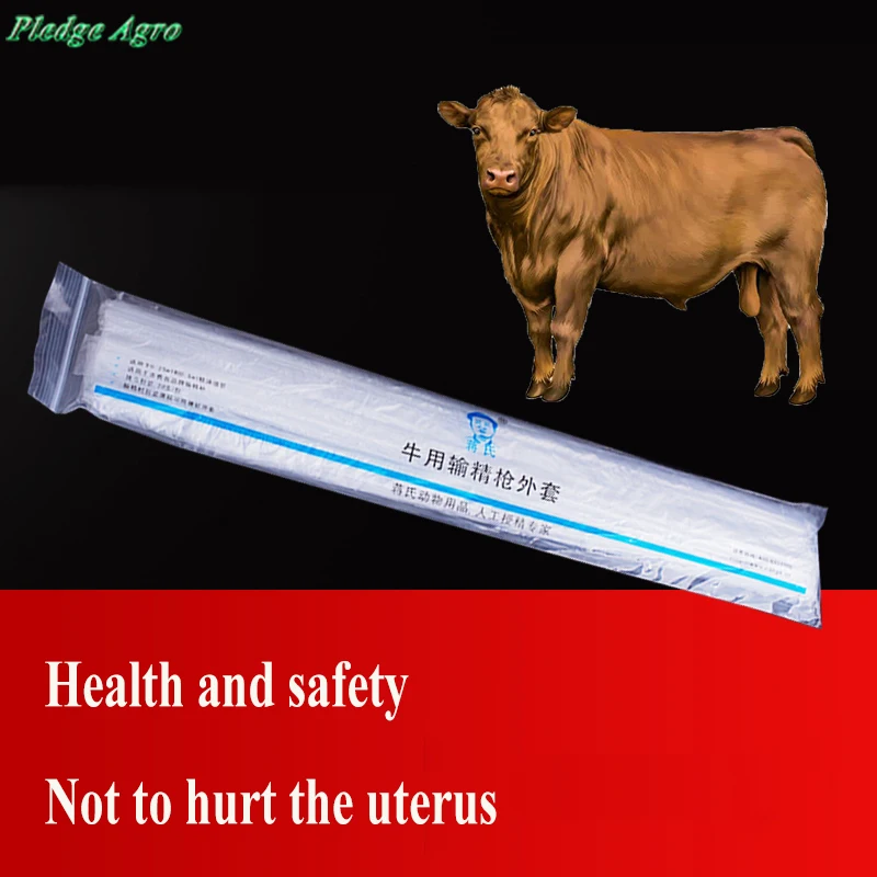 40pcs Artificial Insemination Gun Catheter Sleeve Casing Disposable Cattle Cow Bovine Veterinaria Veteriner Veterinary Equipment