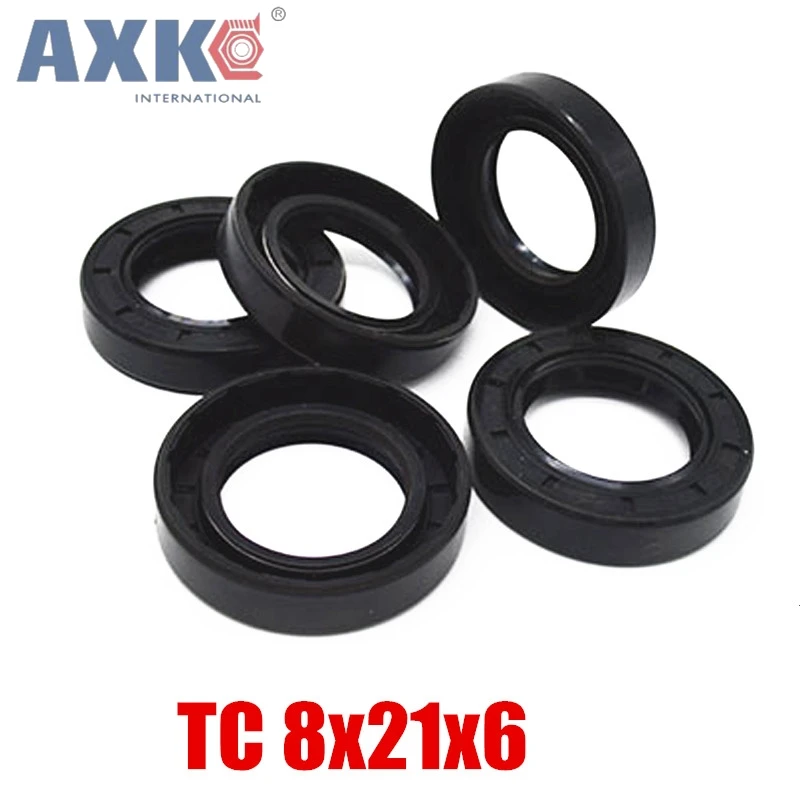 

10pcs AXK 8x21x6 TC8x21x6 NBR Skeleton Oil Seal 8x21x6 Seals AXK high-quality Seals 8*21*6 Radial shaft seals