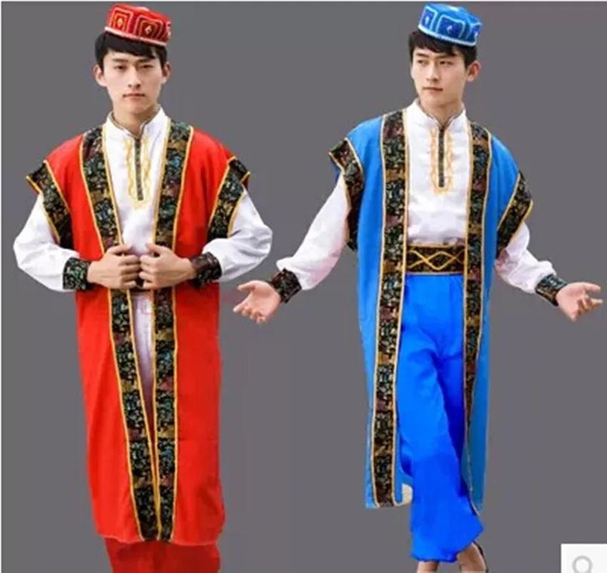 Men Kaftan Thobe Clothing Islam Apparel Clothing Muslim Male Dress Islamic Men\'s Gowns dance stage performance apparel clothing