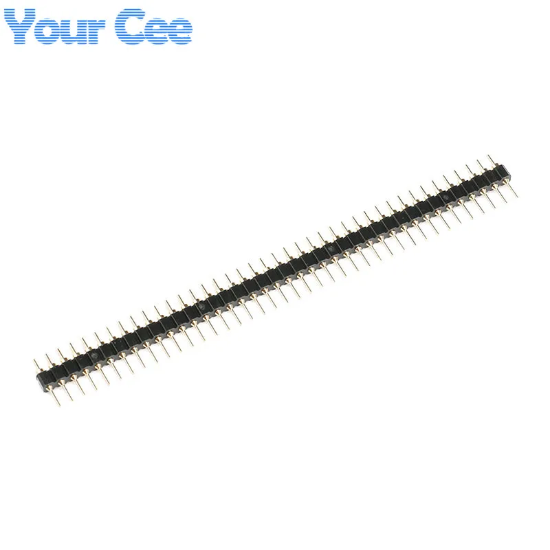 50pcs/2pcs 1x40 Pin 2.54mm Pitch DIP Single Row Round Pin Round Pin Connector 40P