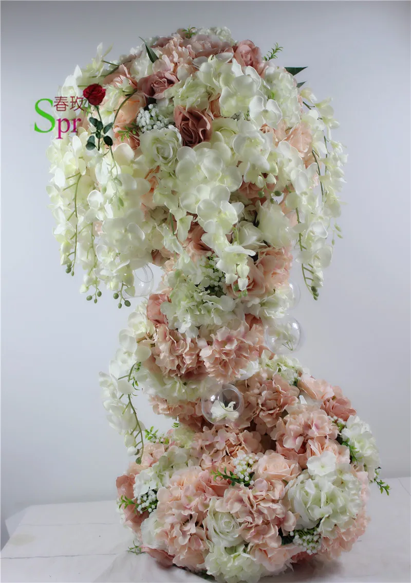 SPR  Latest Centerpieces Garland Runner With Stand Flower Ball Wedding Table Centerpieces