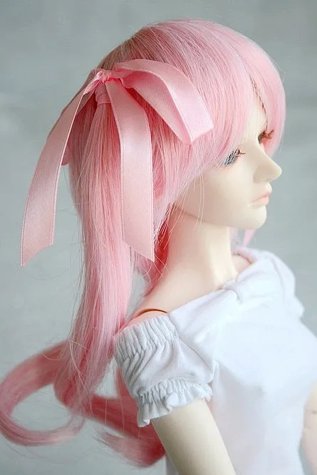 [wamami] 71# Wavy Pigtail Pink Wig 1/3 SD DZ AOD BJD Dollfie 8-9