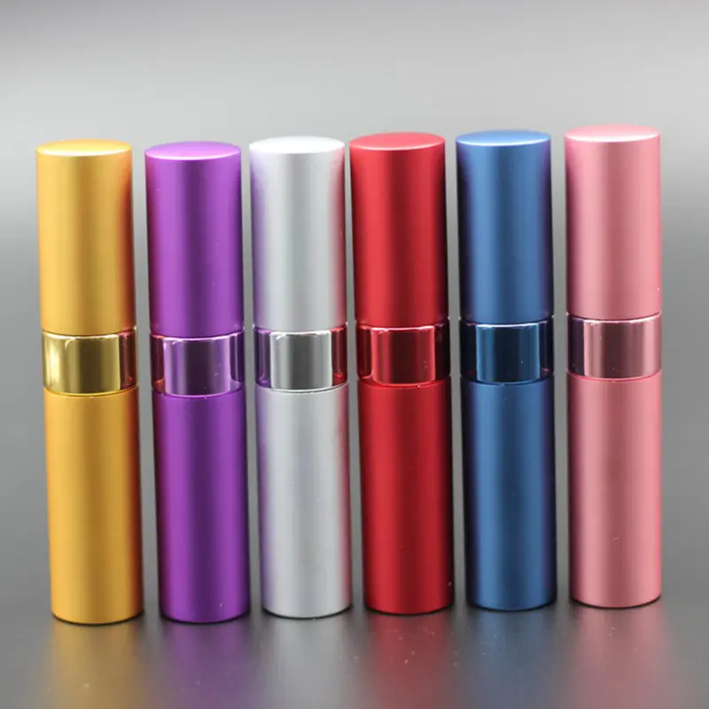 

50pcs/Lot Empty 15ml Refillable Anodized Aluminum Glass Perfume Atomizer Bottle Travel Wholesale Spray Scent Bottle Pump Case