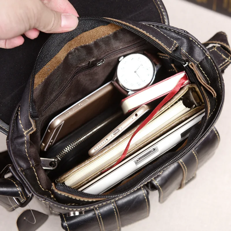 Cowhide style messenger bag High quality Natural genuine leather handbags business casual shoulder Bags leisure Storage handbag