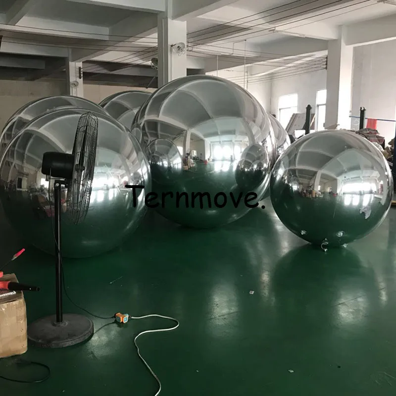 1.5m Mirror Ball For Promotion fashion wedding show ball silver gold black giant Reflective PVC Hanging Event Decoration ball