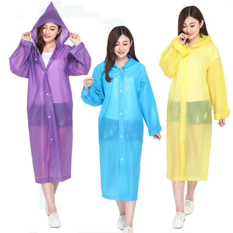 

Raincoat Women Men Impermeable Thickened EVA Waterproof Raincoat Tourism Outdoor Hiking Rain Poncho Raincoat Hooded Rain Coat