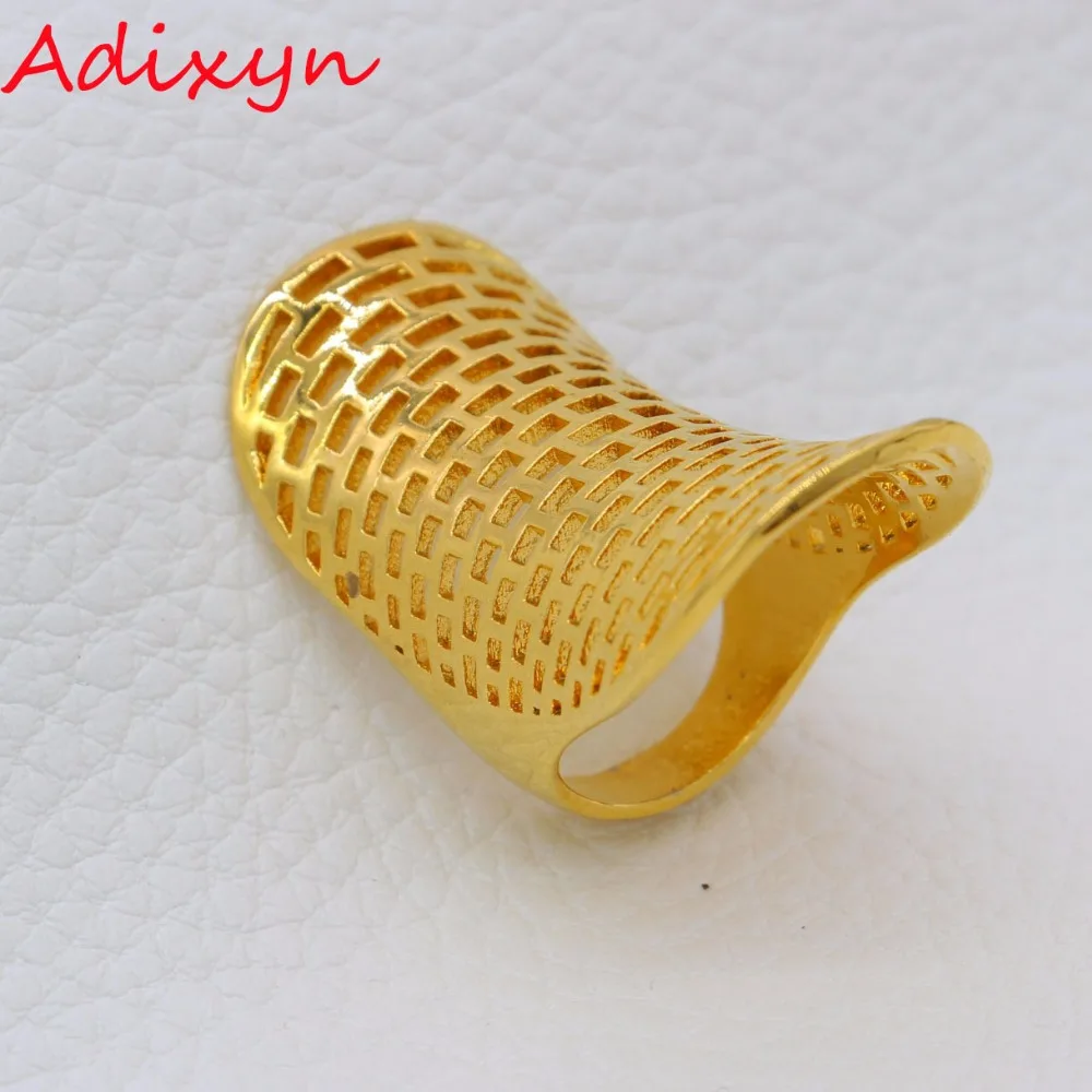 

Adixyn Have Personality Ring for Women Men Gold Color Charm Party Jewelry African Arab Items N0257B