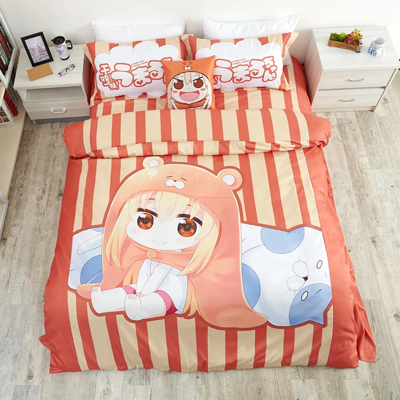 Anime JK Himouto! Umaru-chan Doma Umaru UMR Bedding Sets Cosplay Manga Cute Comforter Set Clear Pattern Washable Home Decor