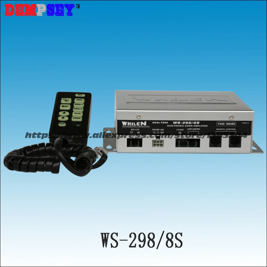 

WS-298/8s 300w electronic siren,Dual channel 300W Speaker alarm,10Tone,emergency/fire engine/Police siren,without speaker