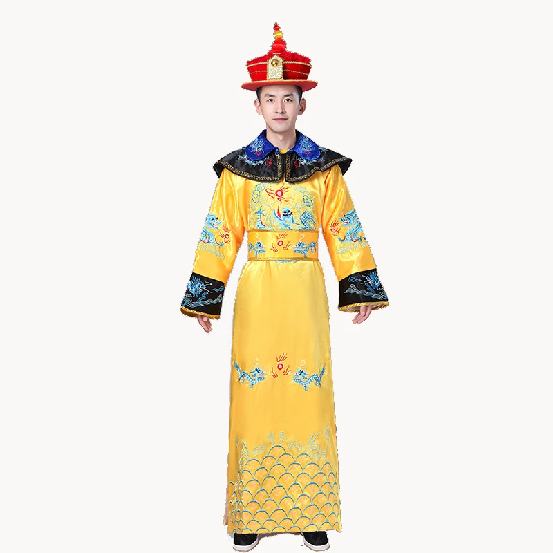 Emperor Robe Dress Game Of Qing Dynasty Costume For Adult Men Halloween Cosplay Costume Act Costume Party Costume