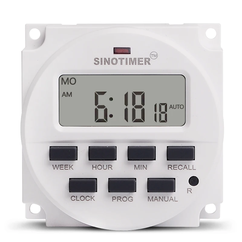 DC 5V 7 Days Programmable Digital Timer Switch Time Relay Control in 12/24hr Format Clock with Countdown OFF Function