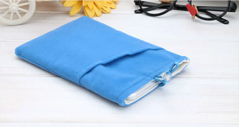 Flannel Soft Cloth Pouch Bag for iPhone 12 Pro Max 6.7\