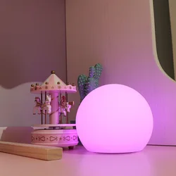 D12CM Small LED Ball Light Remote Control RGB LED Table Sphere Night Lamp Kids Gift Bedroom Baby Room Bedside Night Lights