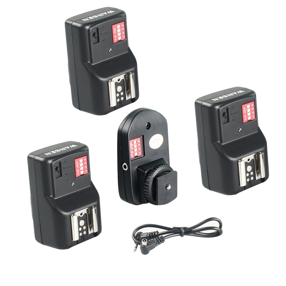 WanSen PT-16GY 16 Channels Wireless Flash Trigger Transmitter SET with 3 Receivers for Canon Nikon Pentax Olympus