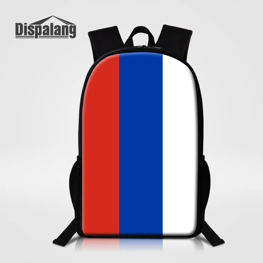 Russian Flag Printing School Backpack For Pupil 16 Inch Student Bookbag Women Men Fashion Rucksack Children Travel Shoulder Bags