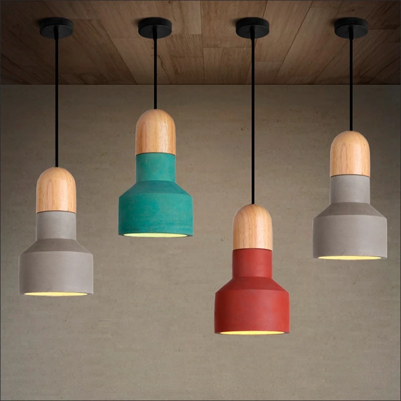 

Loft Industrial Cement vintage pendant light cord fixtures