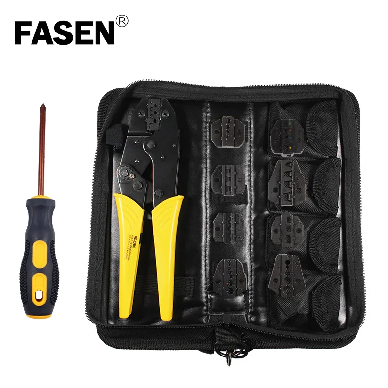 HS-03BC Ratchet Wire Terminal Crimping Pliers Jaw Replacement Clamp Tools 230mm Hand Crimping Tool Kit