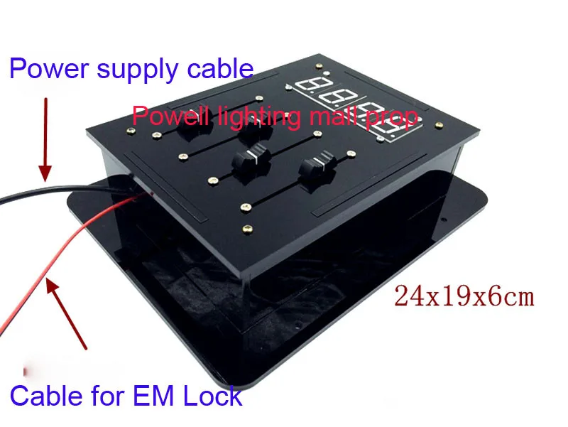 Takagism game escape room props Slider Box adjust slider to right position to unlock adventure props for real life escape game