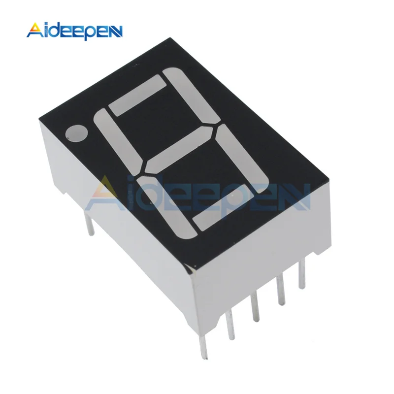 10 ชิ้น/ล็อต 0.56 นิ้ว 0.56 ''LED 7 Segment 1 บิตโมดูลจอแสดงผลLED 7 Segment 1 บิตหลักหลอดสีแดง/สีฟ้าAnodeทั่วไปดิจิตอล