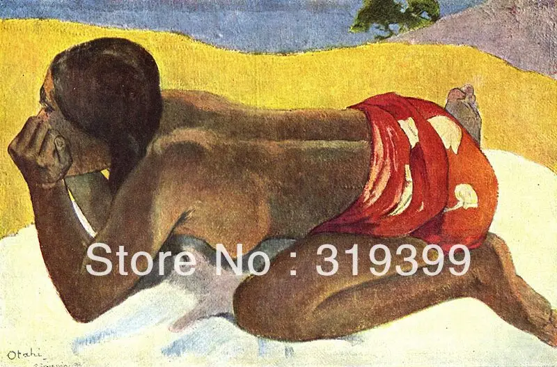 Oil Painting Reproduction on Linen canvas,Alone, Martinique by paul gauguin,100%handmade,Museum quality,Landscape oil painting