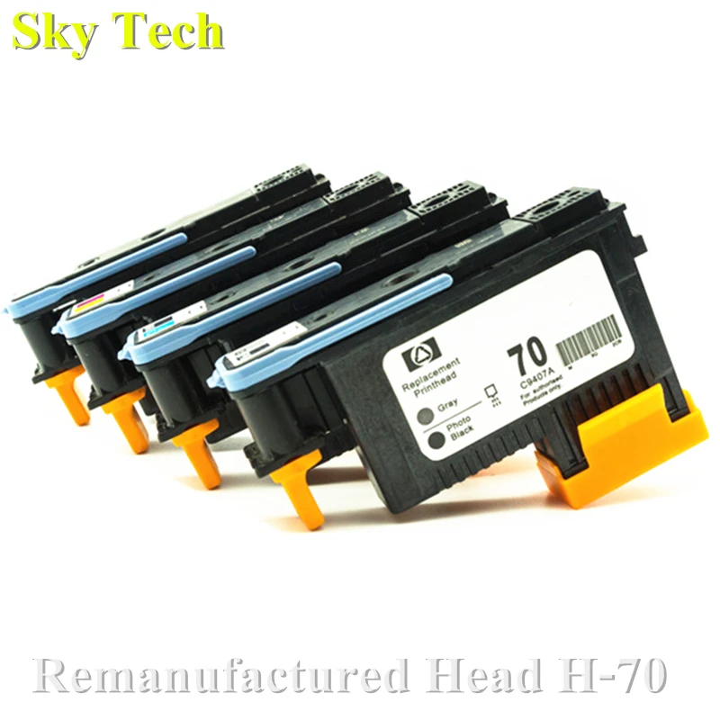 One set 4 pcs Remanufactured Print Head  For HP70 , C9407A C9406A C9405A C9404A  For Hp Designjet Z5200 Z2100 Z3200 Z3100 Z5400