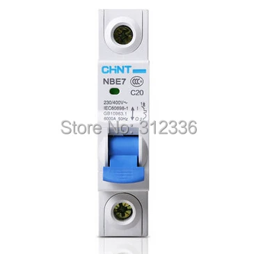 Free Shipping  C20 1P 20A   circuit breaker Electric shock protection domestic C type small air switch unipolar