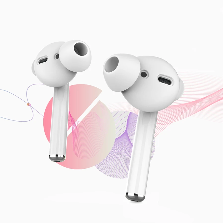 AhaStyle 3 Paia di Auricolari In Silicone di Coperture Caso per Apple AirPods di Stoccaggio Gancio Del Sacchetto + Anti-Slip Auricolari per earPods Accessori