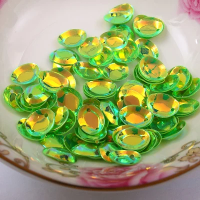 500pcs/lot 8*10mm Middle Size Cup Olive Sequins for Crafts Sewing Diy With 7 colors for option