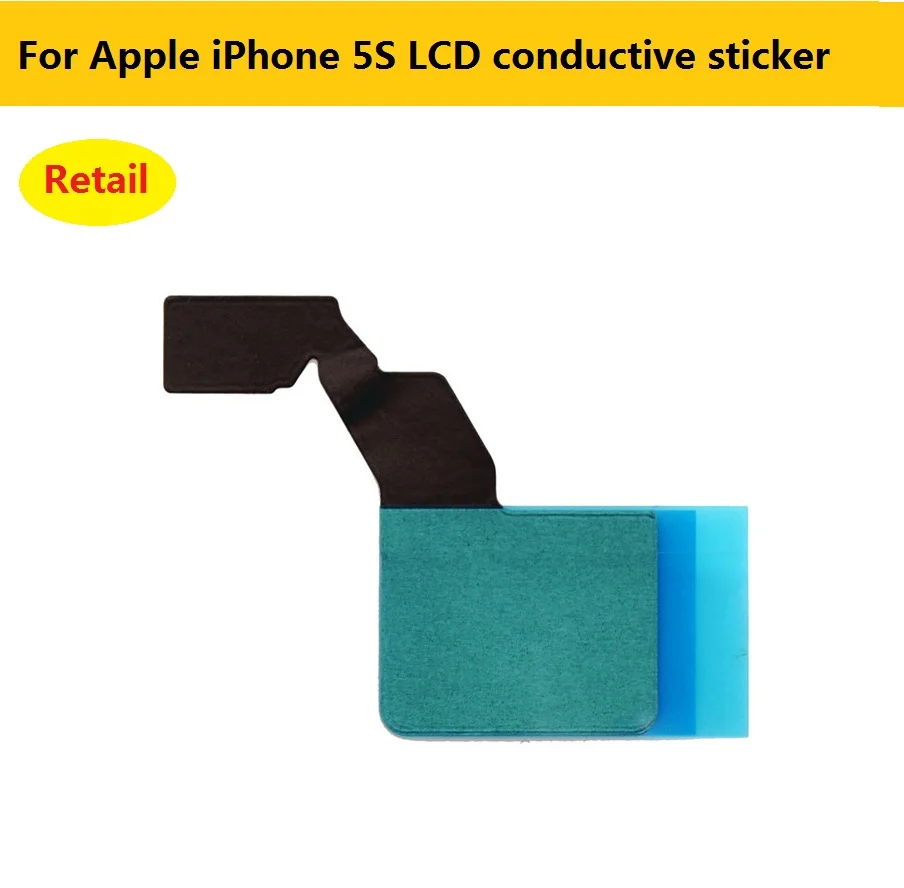 2pcs LCD conductive adhesive sticker For iPhone 5S black LCD iron frame square glue Replacement repair Parts