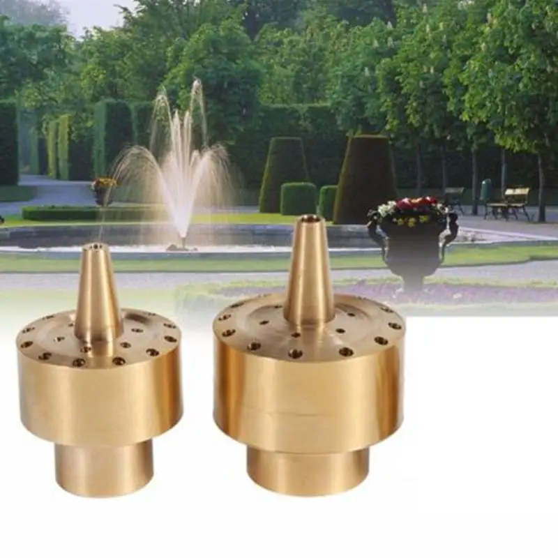 

2 Style Copper Flower Column Fountain Nozzles Double-layer Sprinkler Square Pond Garden Watering Fountain Nozzle Landscape