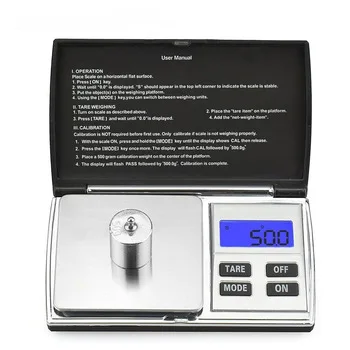 500g 0.01g Precision Jewelry Scale For Gold Bijoux Sterling Silver Mini Pocket digital scale Portable Weight Balance Gram