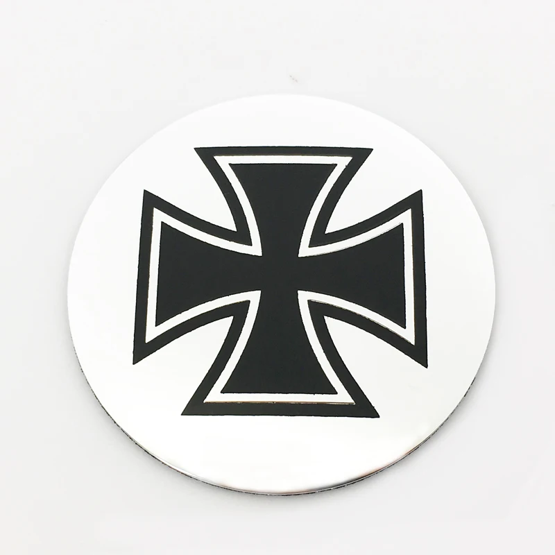 ANTINIYA 4pcs/56.5mm Germany Iron Cross logo aluminum Emblem badge Wheel Center Hub Cap Cover Sticker Wheel car styling