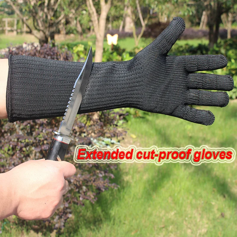 Longer Level 5 Cut-proof gloves handguard Arm guard Cut-proof safety gloves food processing Mechanical operation Working gloves