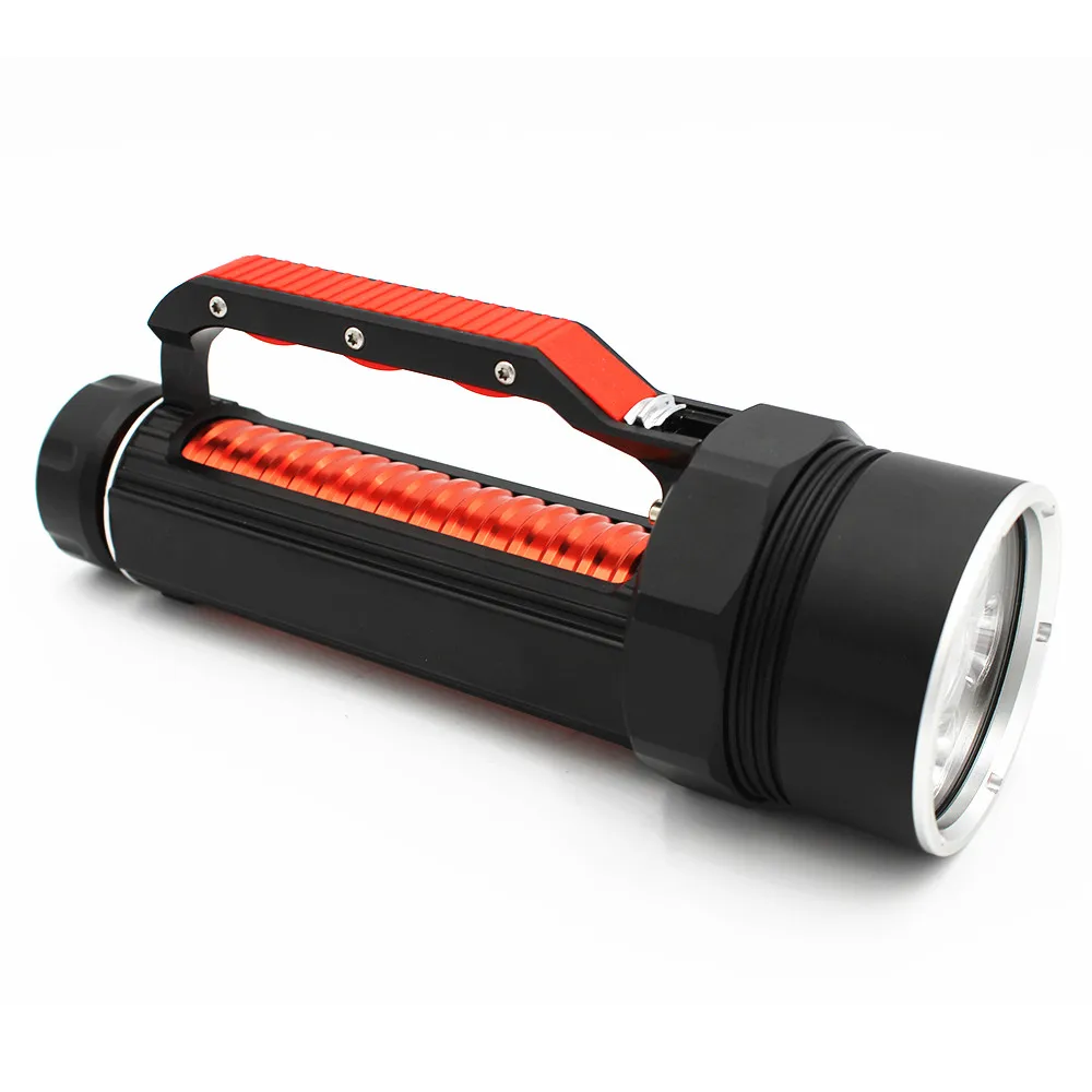 Diving torch 6x  XM-L2  stepless dimming 6000LM diving flashlight underwater spearfishing lamp light 26650 +Charger