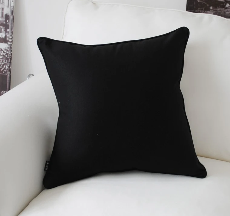 Black White pillow cover, Geometric cushion covers Linen PIllow case home decorative sofa cushion cover