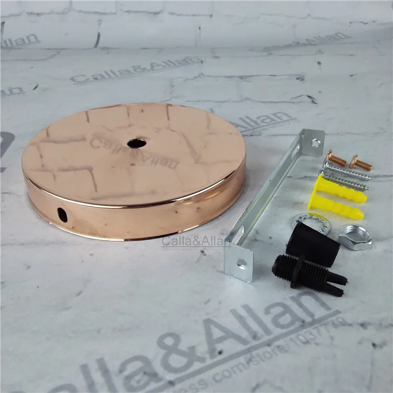 D120mm*H20mm 9 colors finish iron ceiling plate DIY pendant light canopy black beside screws metal ceiling mount