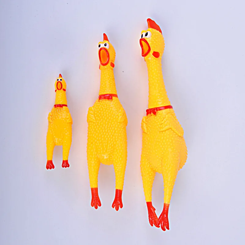 Middle(7.0*31.0CM) Puppies Toy Chicken Shrilling Screaming Rubber Dog Funny Toy 250pcs/lots