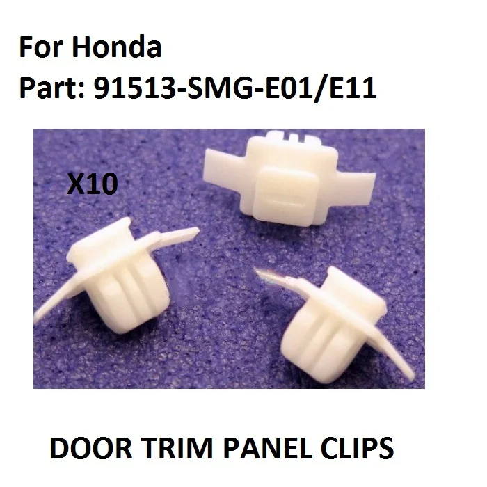 10x OE#91513-SMG-E01/E11 Front Wheel Arch Trim Clips Wing Wheel Arch Surround Clips- For Honda Civic CRV New