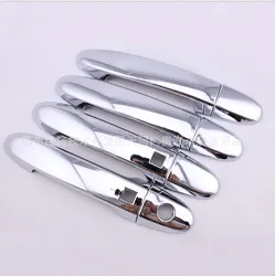 FUNDUOO For Hyundai Santa Fe 2007 2008 2009 2010 2011 2012 With Smart Entry Buttons New Chrome Car Door Handle Cover Trim