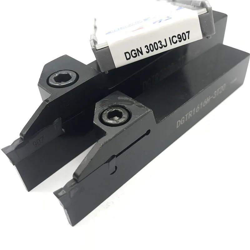 10 шт., твердосплавные вставки для канавок DGN 3003J IC907 16 мм * 16 мм и 1 шт., Механический поворотный держатель DGTR1616 3T20