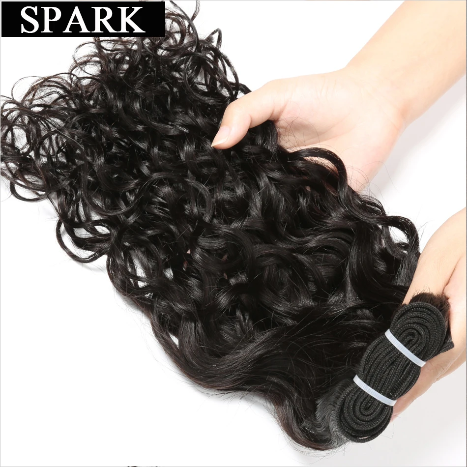 SPARK Indian Virgin Hair Water Wave 1 Piece/Lot 100% Unprocessed Human Hair Extensions 8