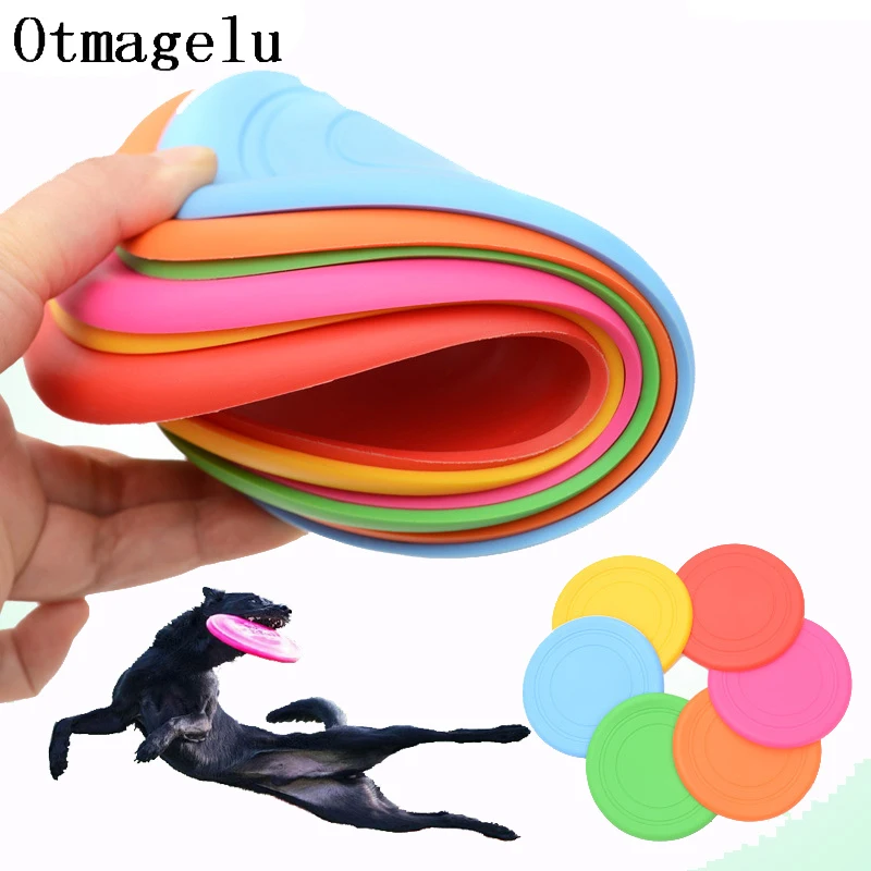 1 stücke Lustige Silikon Fliegende Untertasse Hund Katze Spielzeug Hund Spiel Fliegende Discs Beständig Kauen Welpen Training Interaktive Pet Liefert neue