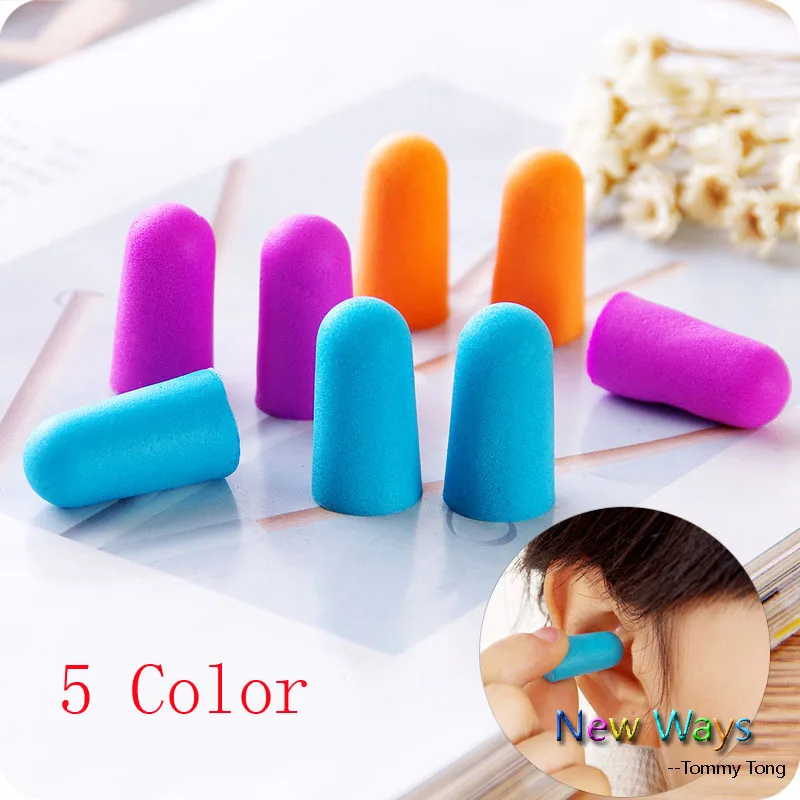 5pairs Soft Sleep Soundproof Sponge Sleeping Memory Foam Ear Caps Cups Plugs Travel Noise Prevention Earplugs Noise Reduction