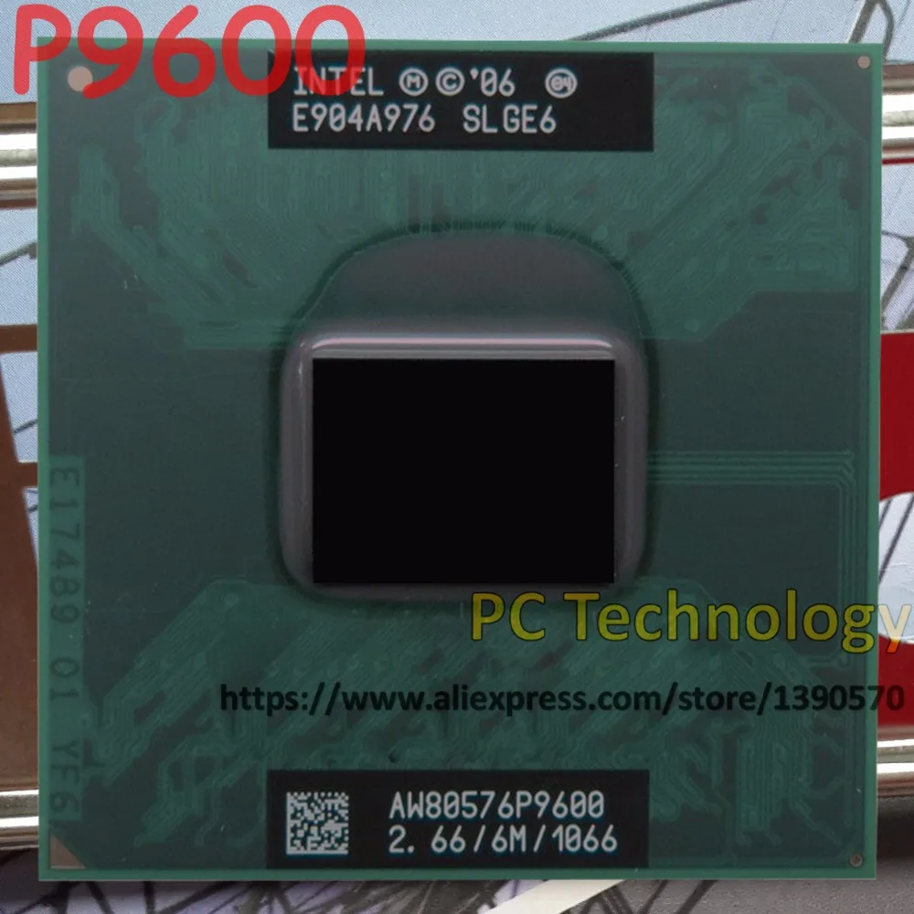 Imagem -01 - Processador Intel Core2 Duo Cpu P9600 6m Cache 2.66ghz 1066mhz Original Soquete 478 para Laptop Envio Dentro de Dia