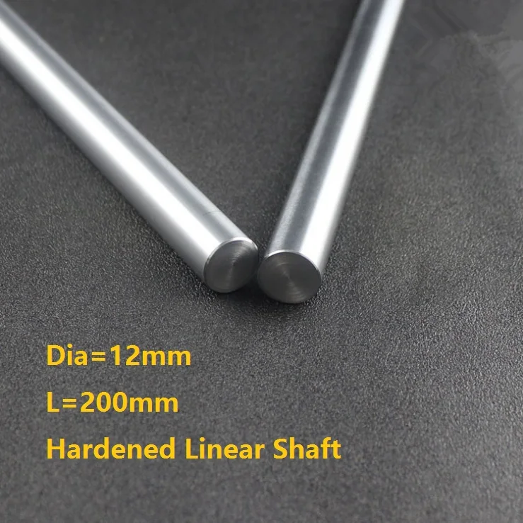 

10pcs/lot Dia 12mm shaft 200mm long Chromed plated linear shaft hardened shaft rod bar rail guide for 3d printer cnc parts