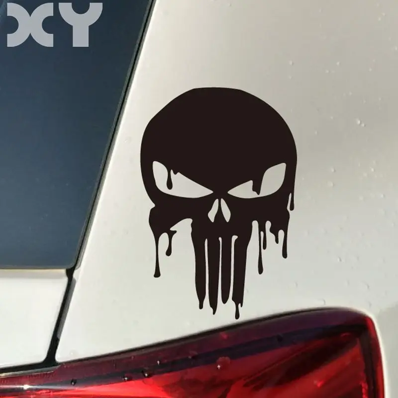 XY Waterproof Reflective Car and Motorcycle Vinyl Sticker Skull Sticker for Car