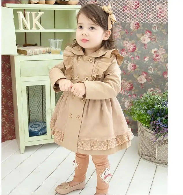 Girls\' fashion flower coat 2