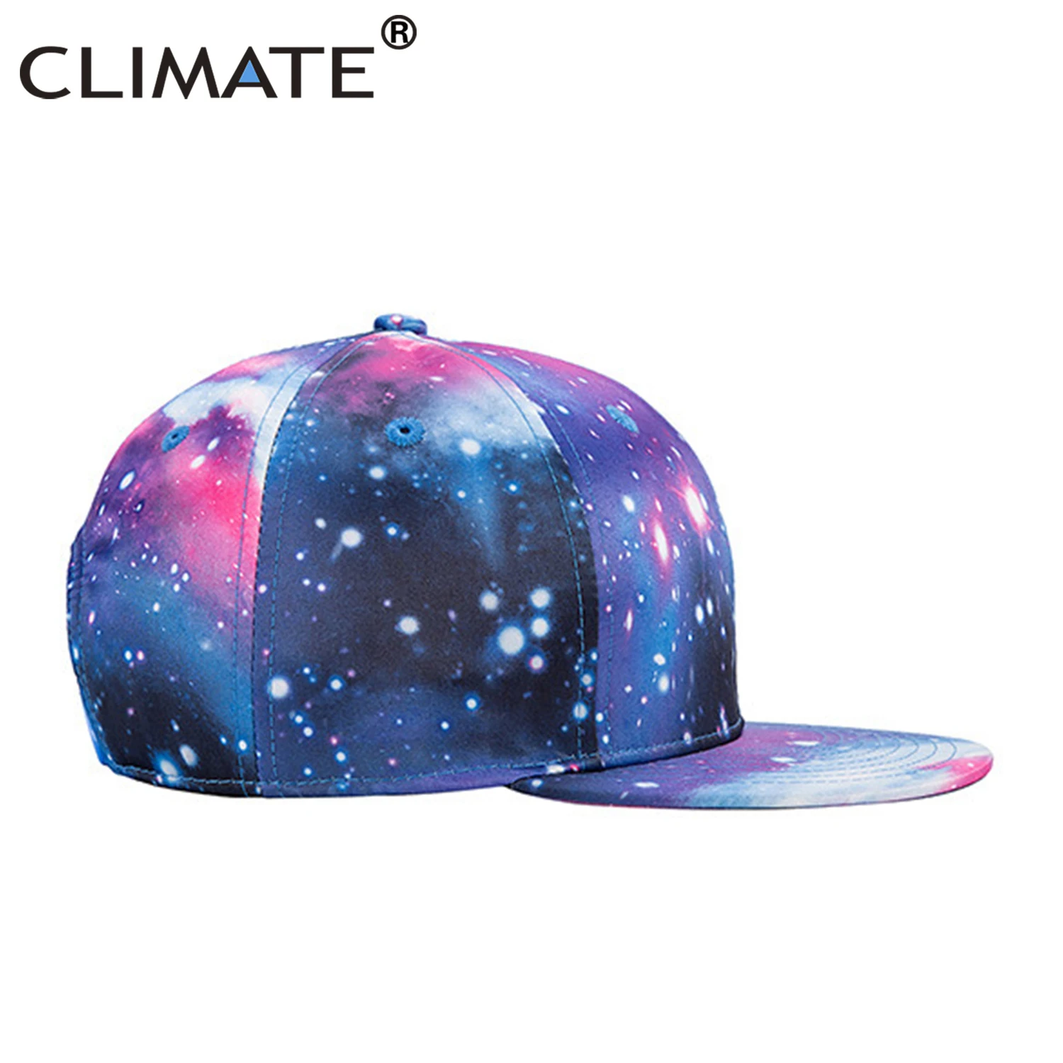 CLIMATE 3D Printing Hip Hop Snapbacks Cap Hat Streetweat Rapper Cap Hat 3D Outer Space Galaxy Caps Street Dancer Dance Caps Hat