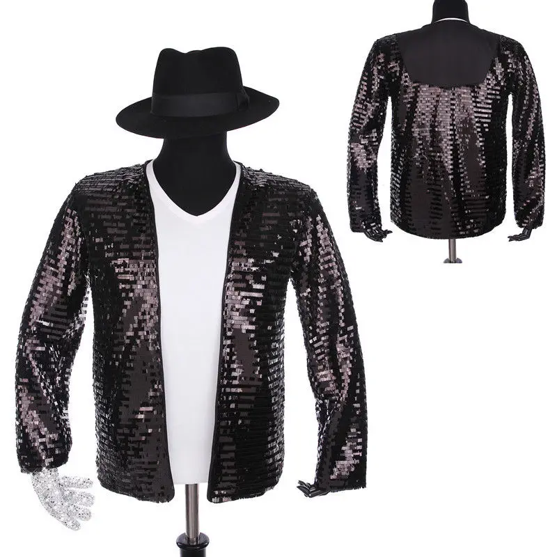 

Rare Classic Cosplay MJ Michael Jackson Billie Jean Jacket T-Shirt Glove Hat Performance Collection